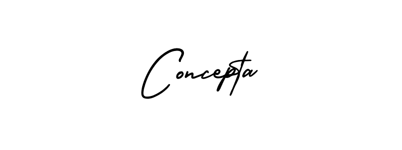 How to make Concepta name signature. Use AmerikaSignatureDemo-Regular style for creating short signs online. This is the latest handwritten sign. Concepta signature style 3 images and pictures png