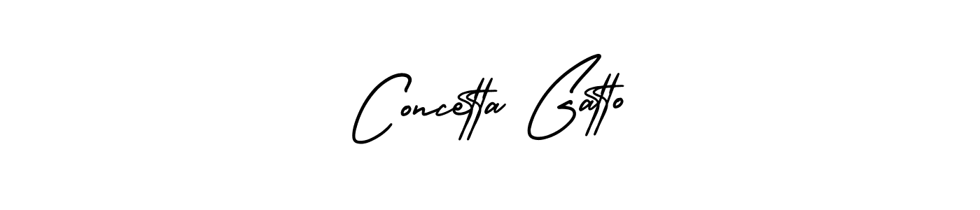 Make a beautiful signature design for name Concetta Gatto. With this signature (AmerikaSignatureDemo-Regular) style, you can create a handwritten signature for free. Concetta Gatto signature style 3 images and pictures png