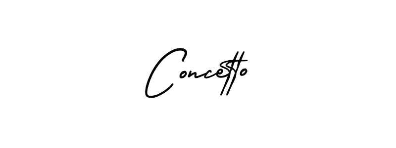 Make a beautiful signature design for name Concetto. With this signature (AmerikaSignatureDemo-Regular) style, you can create a handwritten signature for free. Concetto signature style 3 images and pictures png