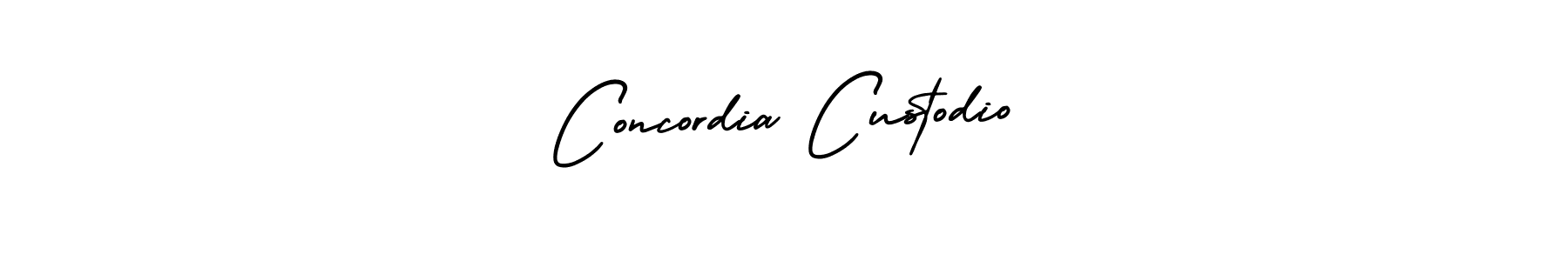 AmerikaSignatureDemo-Regular is a professional signature style that is perfect for those who want to add a touch of class to their signature. It is also a great choice for those who want to make their signature more unique. Get Concordia Custodio name to fancy signature for free. Concordia Custodio signature style 3 images and pictures png
