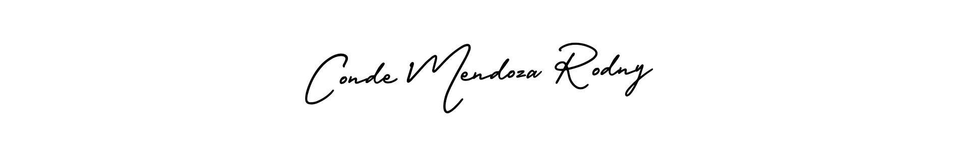 This is the best signature style for the Conde Mendoza Rodny name. Also you like these signature font (AmerikaSignatureDemo-Regular). Mix name signature. Conde Mendoza Rodny signature style 3 images and pictures png