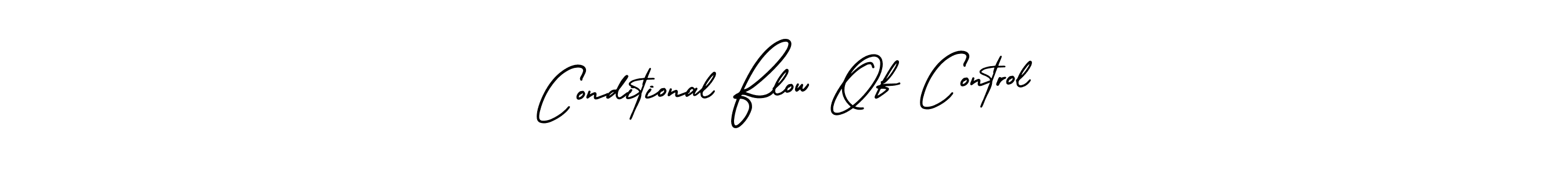 if you are searching for the best signature style for your name Conditional Flow Of Control. so please give up your signature search. here we have designed multiple signature styles  using AmerikaSignatureDemo-Regular. Conditional Flow Of Control signature style 3 images and pictures png