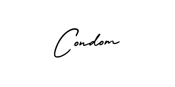 You should practise on your own different ways (AmerikaSignatureDemo-Regular) to write your name (Condom) in signature. don't let someone else do it for you. Condom signature style 3 images and pictures png