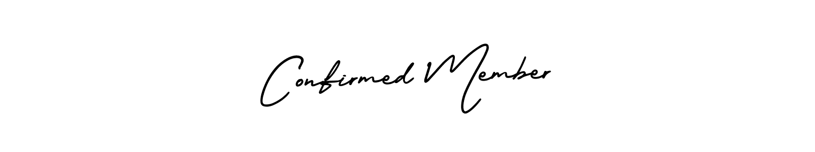 Confirmed Member stylish signature style. Best Handwritten Sign (AmerikaSignatureDemo-Regular) for my name. Handwritten Signature Collection Ideas for my name Confirmed Member. Confirmed Member signature style 3 images and pictures png