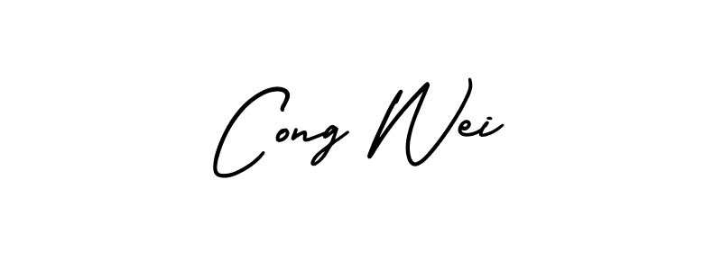 It looks lik you need a new signature style for name Cong Wei. Design unique handwritten (AmerikaSignatureDemo-Regular) signature with our free signature maker in just a few clicks. Cong Wei signature style 3 images and pictures png