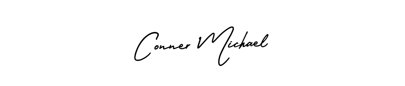 How to make Conner Michael name signature. Use AmerikaSignatureDemo-Regular style for creating short signs online. This is the latest handwritten sign. Conner Michael signature style 3 images and pictures png