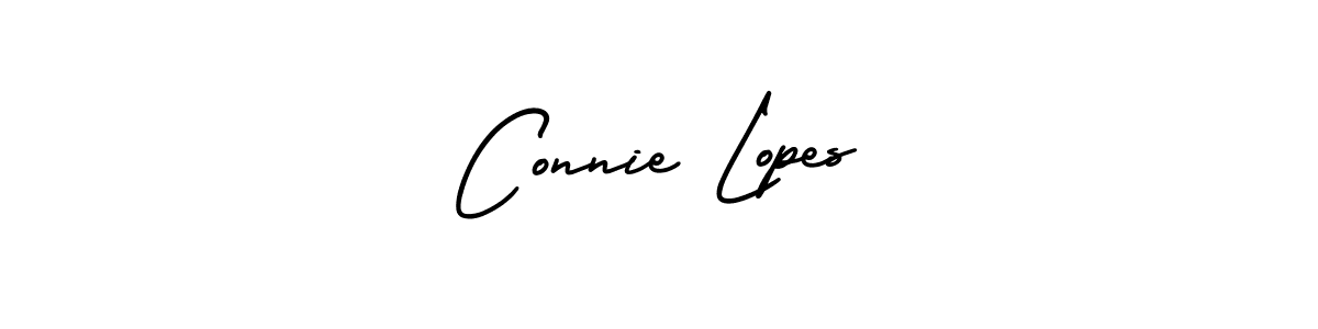 Use a signature maker to create a handwritten signature online. With this signature software, you can design (AmerikaSignatureDemo-Regular) your own signature for name Connie Lopes. Connie Lopes signature style 3 images and pictures png