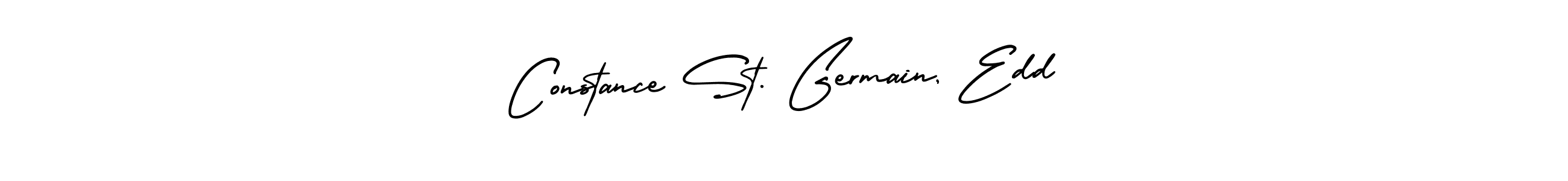 Constance St. Germain, Edd stylish signature style. Best Handwritten Sign (AmerikaSignatureDemo-Regular) for my name. Handwritten Signature Collection Ideas for my name Constance St. Germain, Edd. Constance St. Germain, Edd signature style 3 images and pictures png