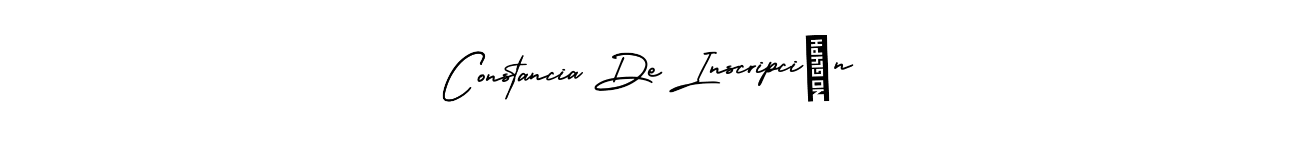 Check out images of Autograph of Constancia De Inscripción name. Actor Constancia De Inscripción Signature Style. AmerikaSignatureDemo-Regular is a professional sign style online. Constancia De Inscripción signature style 3 images and pictures png