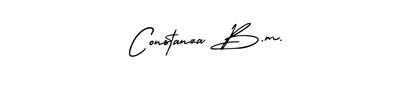 Use a signature maker to create a handwritten signature online. With this signature software, you can design (AmerikaSignatureDemo-Regular) your own signature for name Constanza B.m.. Constanza B.m. signature style 3 images and pictures png