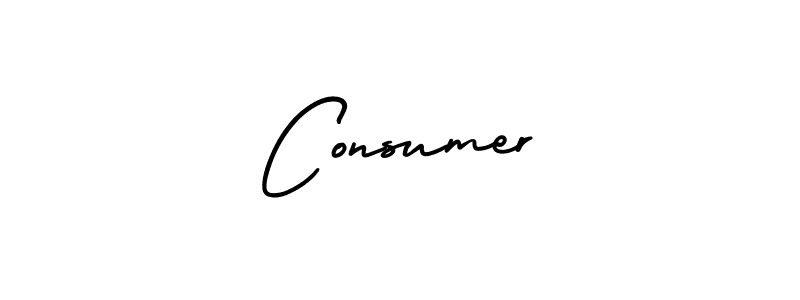The best way (AmerikaSignatureDemo-Regular) to make a short signature is to pick only two or three words in your name. The name Consumer include a total of six letters. For converting this name. Consumer signature style 3 images and pictures png