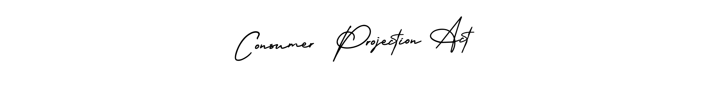 You should practise on your own different ways (AmerikaSignatureDemo-Regular) to write your name (Consumer  Projection Act) in signature. don't let someone else do it for you. Consumer  Projection Act signature style 3 images and pictures png