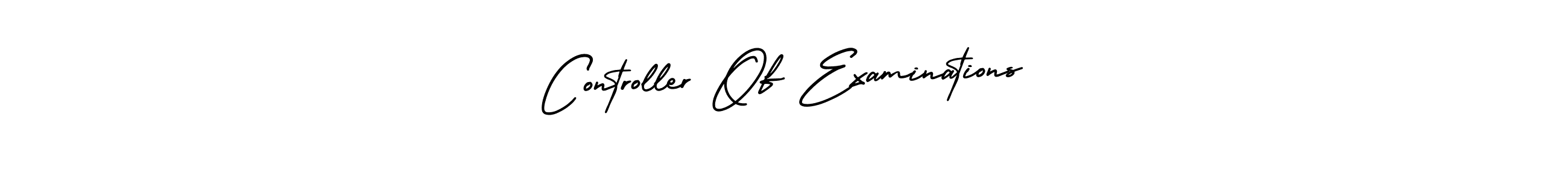 The best way (AmerikaSignatureDemo-Regular) to make a short signature is to pick only two or three words in your name. The name Controller Of Examinations include a total of six letters. For converting this name. Controller Of Examinations signature style 3 images and pictures png