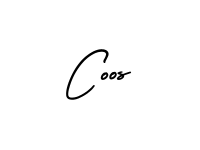 Coos stylish signature style. Best Handwritten Sign (AmerikaSignatureDemo-Regular) for my name. Handwritten Signature Collection Ideas for my name Coos. Coos signature style 3 images and pictures png