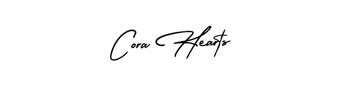 Cora Hearts stylish signature style. Best Handwritten Sign (AmerikaSignatureDemo-Regular) for my name. Handwritten Signature Collection Ideas for my name Cora Hearts. Cora Hearts signature style 3 images and pictures png