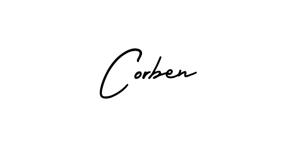 Corben stylish signature style. Best Handwritten Sign (AmerikaSignatureDemo-Regular) for my name. Handwritten Signature Collection Ideas for my name Corben. Corben signature style 3 images and pictures png