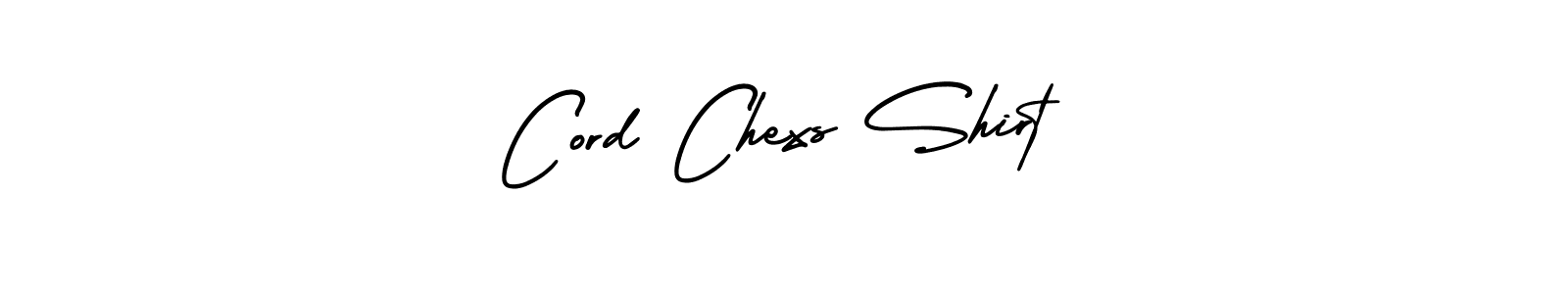 Make a beautiful signature design for name Cord Chexs Shirt. With this signature (AmerikaSignatureDemo-Regular) style, you can create a handwritten signature for free. Cord Chexs Shirt signature style 3 images and pictures png