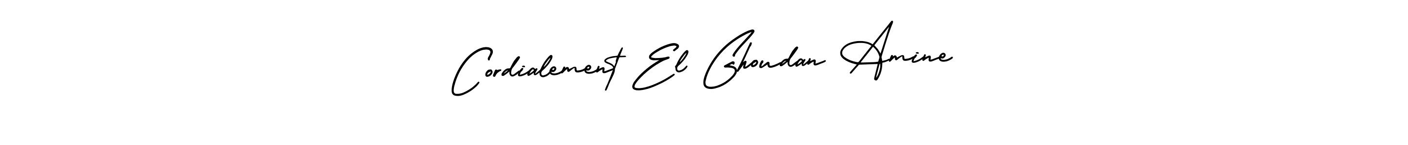 It looks lik you need a new signature style for name Cordialement El Ghoudan Amine. Design unique handwritten (AmerikaSignatureDemo-Regular) signature with our free signature maker in just a few clicks. Cordialement El Ghoudan Amine signature style 3 images and pictures png