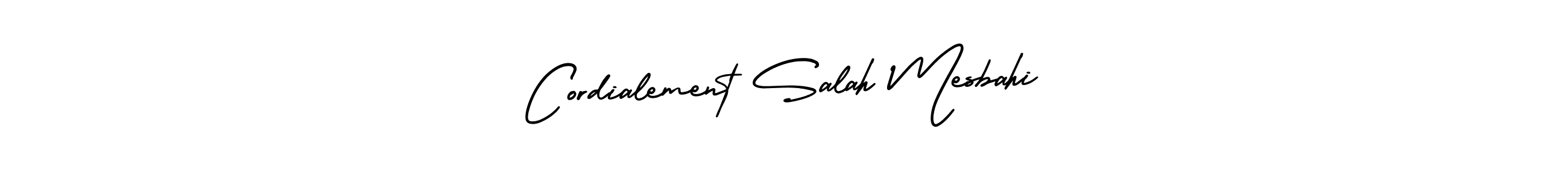 It looks lik you need a new signature style for name Cordialement Salah Mesbahi. Design unique handwritten (AmerikaSignatureDemo-Regular) signature with our free signature maker in just a few clicks. Cordialement Salah Mesbahi signature style 3 images and pictures png