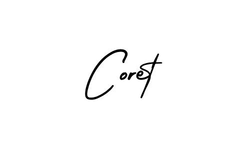 if you are searching for the best signature style for your name Coret. so please give up your signature search. here we have designed multiple signature styles  using AmerikaSignatureDemo-Regular. Coret signature style 3 images and pictures png