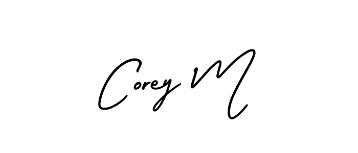 Also we have Corey M name is the best signature style. Create professional handwritten signature collection using AmerikaSignatureDemo-Regular autograph style. Corey M signature style 3 images and pictures png