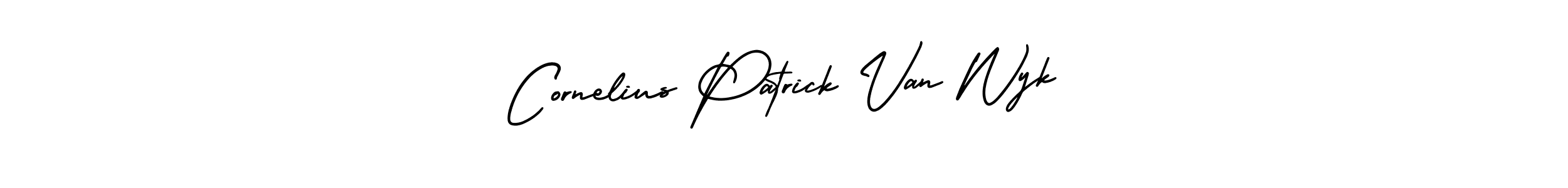 The best way (AmerikaSignatureDemo-Regular) to make a short signature is to pick only two or three words in your name. The name Cornelius Patrick Van Wyk include a total of six letters. For converting this name. Cornelius Patrick Van Wyk signature style 3 images and pictures png