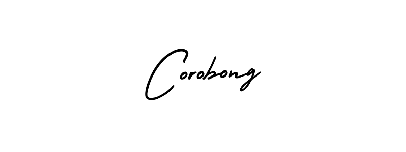 Corobong stylish signature style. Best Handwritten Sign (AmerikaSignatureDemo-Regular) for my name. Handwritten Signature Collection Ideas for my name Corobong. Corobong signature style 3 images and pictures png