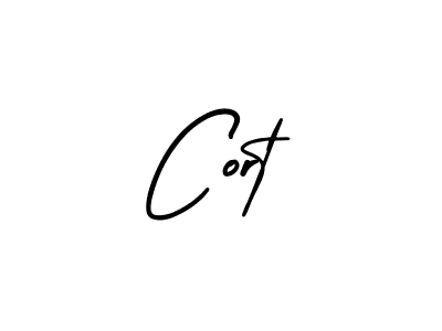 How to make Cort name signature. Use AmerikaSignatureDemo-Regular style for creating short signs online. This is the latest handwritten sign. Cort signature style 3 images and pictures png