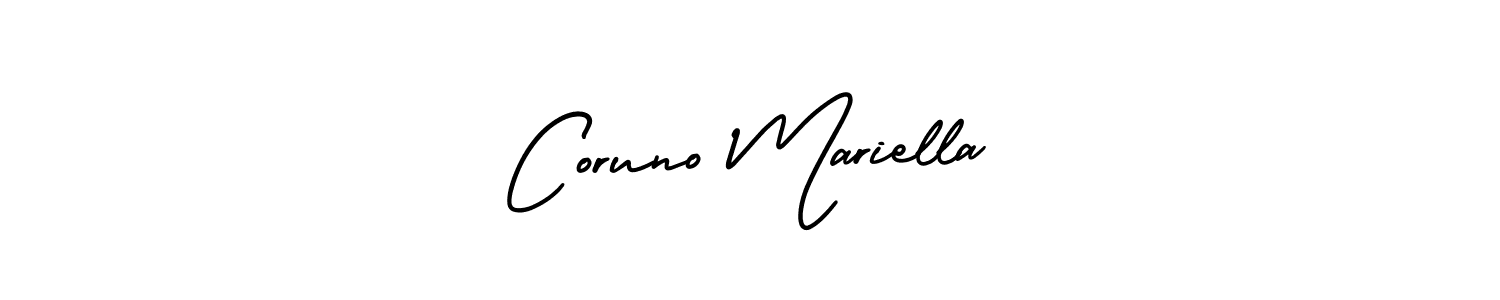 if you are searching for the best signature style for your name Coruno Mariella. so please give up your signature search. here we have designed multiple signature styles  using AmerikaSignatureDemo-Regular. Coruno Mariella signature style 3 images and pictures png