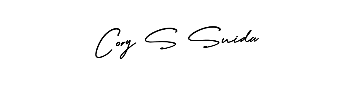 Make a beautiful signature design for name Cory S Suida. With this signature (AmerikaSignatureDemo-Regular) style, you can create a handwritten signature for free. Cory S Suida signature style 3 images and pictures png