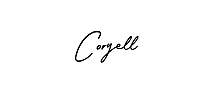 You should practise on your own different ways (AmerikaSignatureDemo-Regular) to write your name (Coryell) in signature. don't let someone else do it for you. Coryell signature style 3 images and pictures png