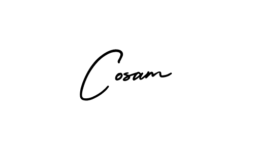 Use a signature maker to create a handwritten signature online. With this signature software, you can design (AmerikaSignatureDemo-Regular) your own signature for name Cosam. Cosam signature style 3 images and pictures png