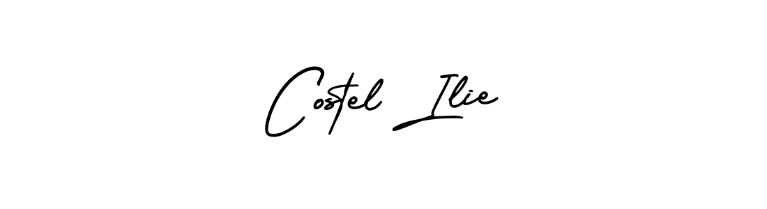 Use a signature maker to create a handwritten signature online. With this signature software, you can design (AmerikaSignatureDemo-Regular) your own signature for name Costel Ilie. Costel Ilie signature style 3 images and pictures png