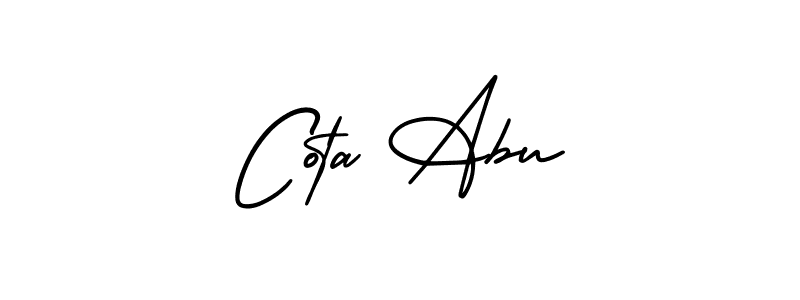 This is the best signature style for the Cota Abu name. Also you like these signature font (AmerikaSignatureDemo-Regular). Mix name signature. Cota Abu signature style 3 images and pictures png