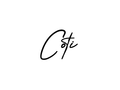 How to make Coti signature? AmerikaSignatureDemo-Regular is a professional autograph style. Create handwritten signature for Coti name. Coti signature style 3 images and pictures png