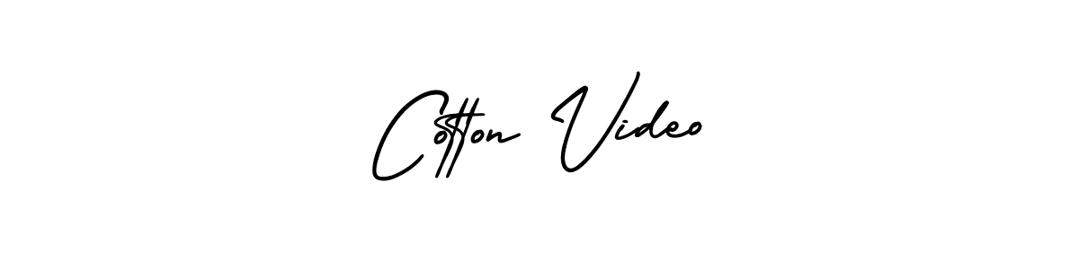 Create a beautiful signature design for name Cotton Video. With this signature (AmerikaSignatureDemo-Regular) fonts, you can make a handwritten signature for free. Cotton Video signature style 3 images and pictures png