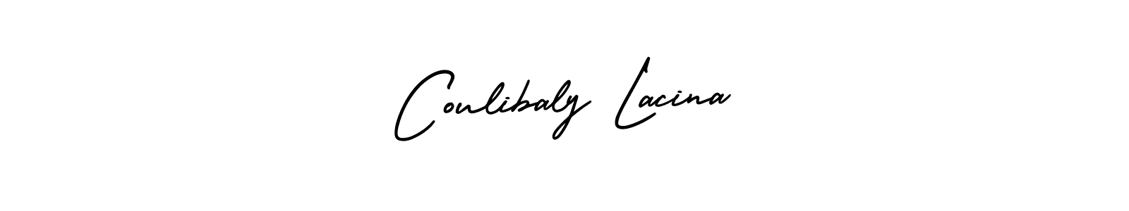 Design your own signature with our free online signature maker. With this signature software, you can create a handwritten (AmerikaSignatureDemo-Regular) signature for name Coulibaly Lacina. Coulibaly Lacina signature style 3 images and pictures png