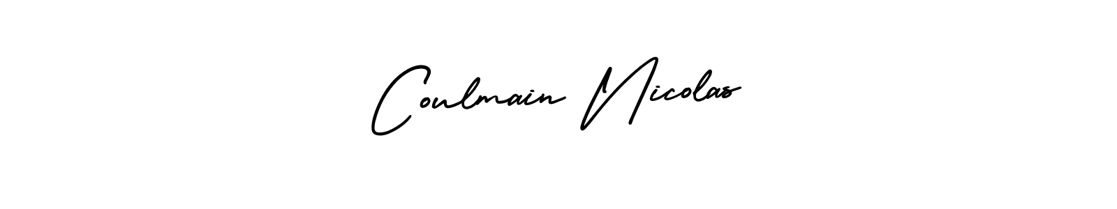 if you are searching for the best signature style for your name Coulmain Nicolas. so please give up your signature search. here we have designed multiple signature styles  using AmerikaSignatureDemo-Regular. Coulmain Nicolas signature style 3 images and pictures png