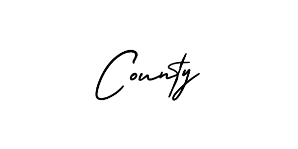 if you are searching for the best signature style for your name County. so please give up your signature search. here we have designed multiple signature styles  using AmerikaSignatureDemo-Regular. County signature style 3 images and pictures png