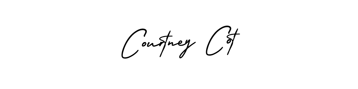 Courtney Cot stylish signature style. Best Handwritten Sign (AmerikaSignatureDemo-Regular) for my name. Handwritten Signature Collection Ideas for my name Courtney Cot. Courtney Cot signature style 3 images and pictures png