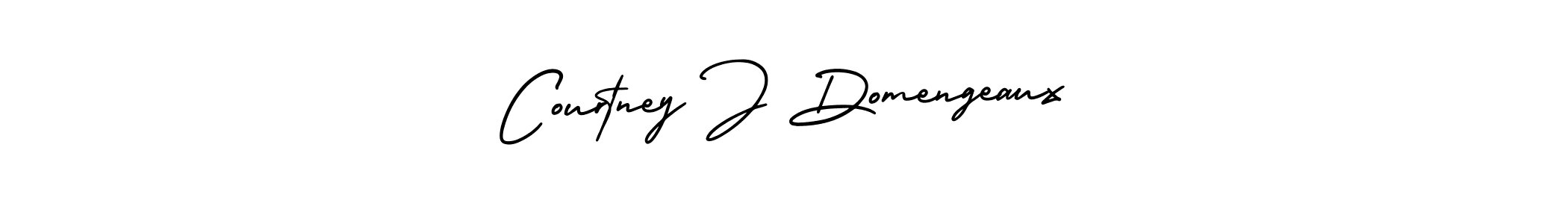 You should practise on your own different ways (AmerikaSignatureDemo-Regular) to write your name (Courtney J Domengeaux) in signature. don't let someone else do it for you. Courtney J Domengeaux signature style 3 images and pictures png