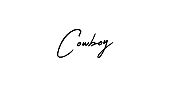 Cowboy stylish signature style. Best Handwritten Sign (AmerikaSignatureDemo-Regular) for my name. Handwritten Signature Collection Ideas for my name Cowboy. Cowboy signature style 3 images and pictures png