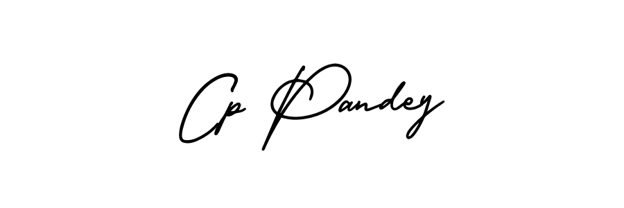 How to make Cp Pandey name signature. Use AmerikaSignatureDemo-Regular style for creating short signs online. This is the latest handwritten sign. Cp Pandey signature style 3 images and pictures png