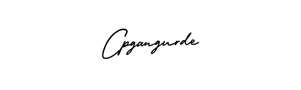 How to make Cpgangurde name signature. Use AmerikaSignatureDemo-Regular style for creating short signs online. This is the latest handwritten sign. Cpgangurde signature style 3 images and pictures png