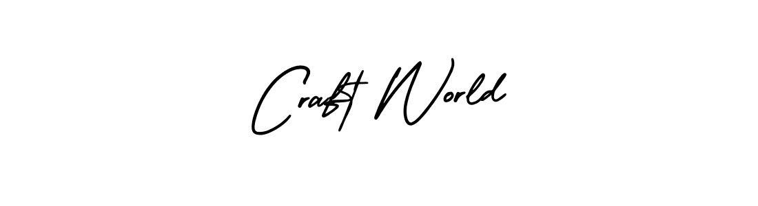 How to Draw Craft World signature style? AmerikaSignatureDemo-Regular is a latest design signature styles for name Craft World. Craft World signature style 3 images and pictures png