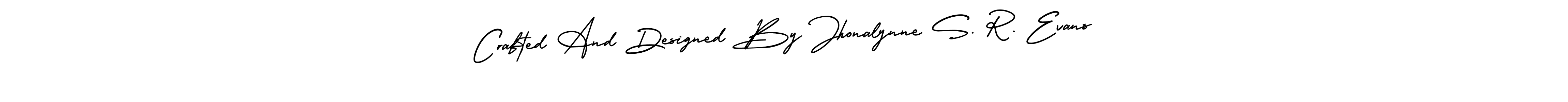 You should practise on your own different ways (AmerikaSignatureDemo-Regular) to write your name (Crafted And Designed By Jhonalynne S. R. Evans) in signature. don't let someone else do it for you. Crafted And Designed By Jhonalynne S. R. Evans signature style 3 images and pictures png