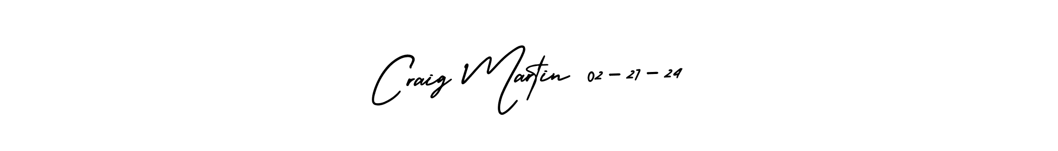 The best way (AmerikaSignatureDemo-Regular) to make a short signature is to pick only two or three words in your name. The name Craig Martin 02-27-24 include a total of six letters. For converting this name. Craig Martin 02-27-24 signature style 3 images and pictures png