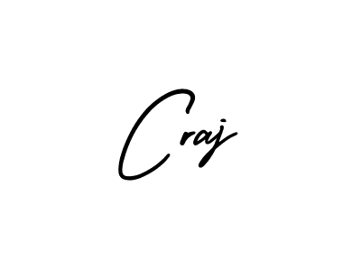 Design your own signature with our free online signature maker. With this signature software, you can create a handwritten (AmerikaSignatureDemo-Regular) signature for name Craj. Craj signature style 3 images and pictures png