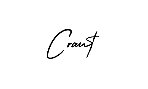 How to make Craut name signature. Use AmerikaSignatureDemo-Regular style for creating short signs online. This is the latest handwritten sign. Craut signature style 3 images and pictures png