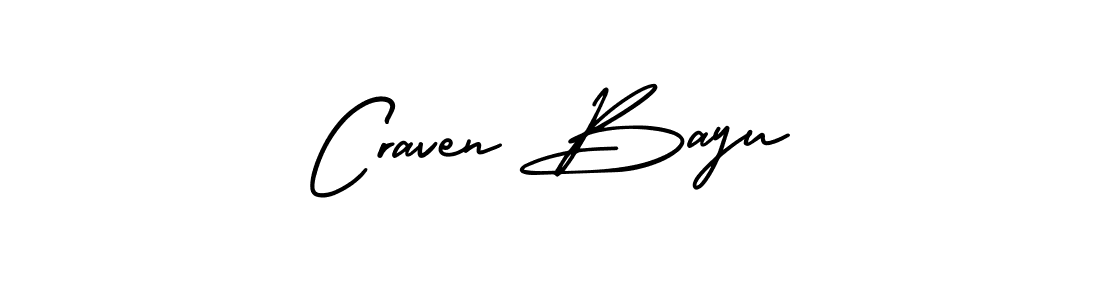 How to make Craven Bayu signature? AmerikaSignatureDemo-Regular is a professional autograph style. Create handwritten signature for Craven Bayu name. Craven Bayu signature style 3 images and pictures png